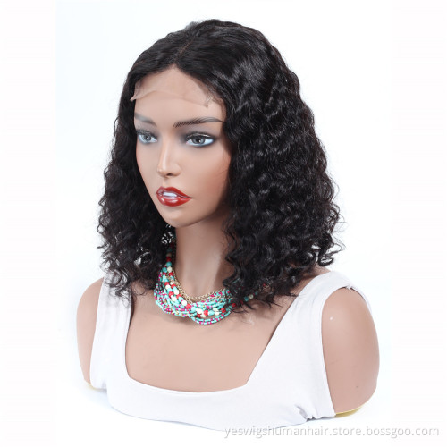 Yeswigs New Trending Style Short Bob Cut Swiss Lace Front Closure Wigs Deep Wave Indian Human Hair Closure Wigs Short Bob Lace